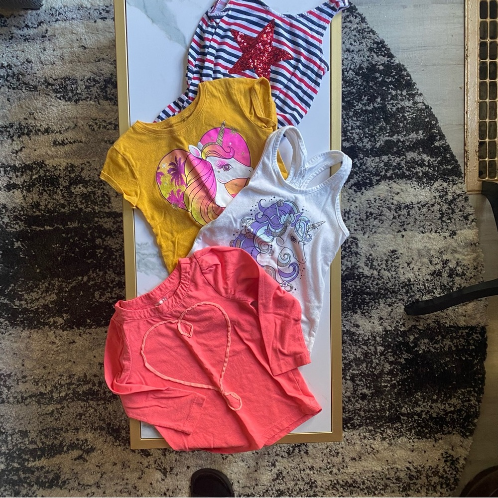 Colorful Kids' Graphic Tees Set